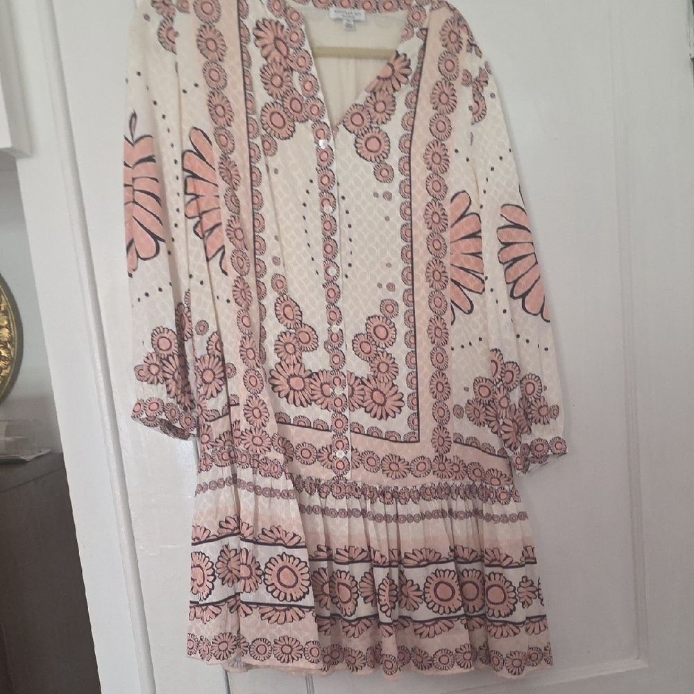 Current Air Floral Bohemian Dress Anthropologie MED
